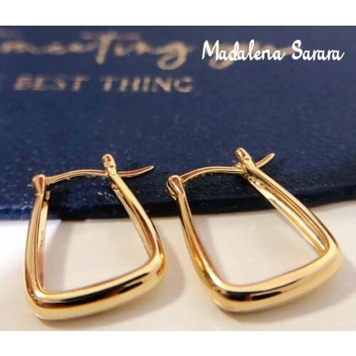 MADALENA SARARA Women Earrings 18K Gold Irregular Geometric Au750 Dangle Earrings