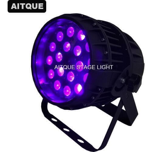10lot Outdoor dj lighting par led motorized zoom 18x18w zoom led par rgbwa uv projector ip65 led par can