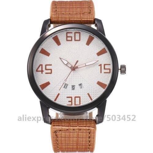 100pcs/lot 920520 Kol Saati Simple Design Leather Calendar Sports Watch Birthday Gift Clock Three Eye Mens Watches