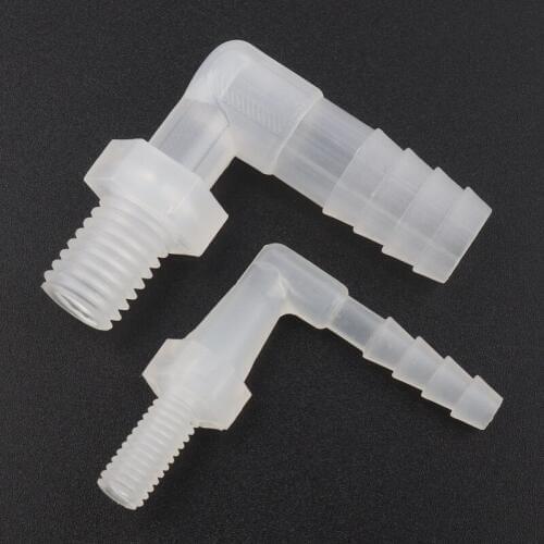 150pcs M6~M12 Male Thread To 4~12mm PP Elbow Connectors Micro Irrigation Aquarium Fish Tank Hose Joints Air Pump Aerator Parts
