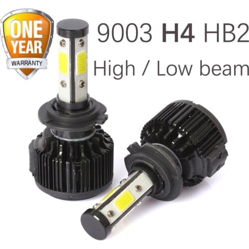 2PCs H4 Car Headlight Bulb 16000 Lumen X6 H4 9003 HB2 High & Low Beam White Light 6500K Car Headlamp H4