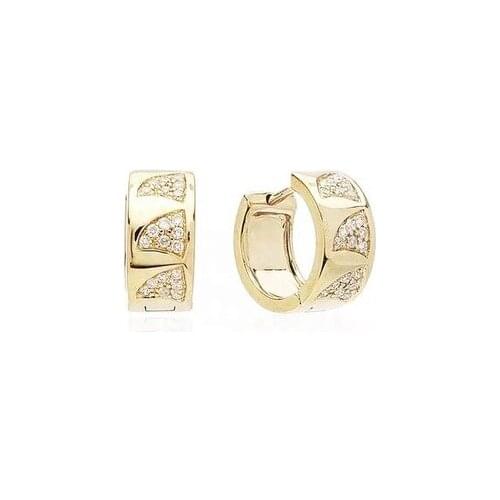 2021 New Design Engraved Geometric Sparking Bling CZ Signet Huggie Hoop Earring For Women Fashion Charm Party Jewelry Wholesale