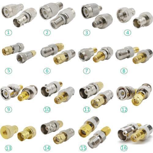 3Pcs RP SMA Male to TNC BNC F Type Female Jack Connector RF Coaxial Coax Adapter RF Connector for HAM Baofeng WiFi Radio Antenna