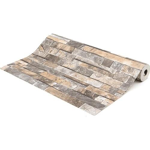 3D Wall Paper Brick Stone Wallpaper Roll Vinyl WallPaper Roll Living Room TV Background Decor For Living Room TV Background