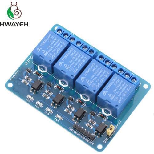 4 channel relay module 4-channel relay control board with optocoupler. Relay Output 4 way relay module for arduino