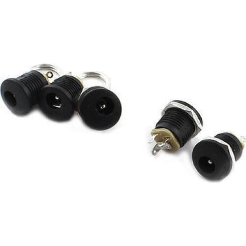5 x 5.5mm x 2.1mm DC Power Jack 3Pin PCB Panel Mount Connector