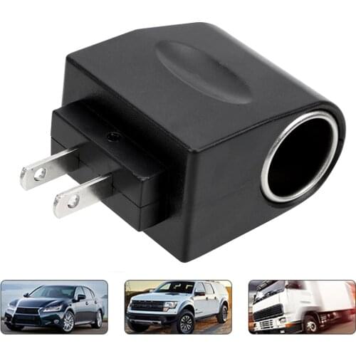 AC 220V To DC 12V Converter Car Cigarette Lighter Adapter Black Auto Accessories EU US Plug
