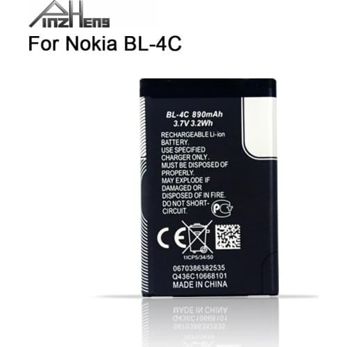 PINZHENG BL-4C Phone Battery For Nokia BL 4C BL4C BL-4C 5100 6100 1202 1265 1325 Replacement BL 4C Battery
