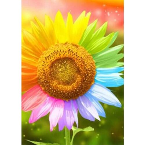Diamond Painting 5D DIY Flower Painting Color Daisy Flower Scenery Picture Square/Round Diamond Cross Stitch Embroidery WG3142