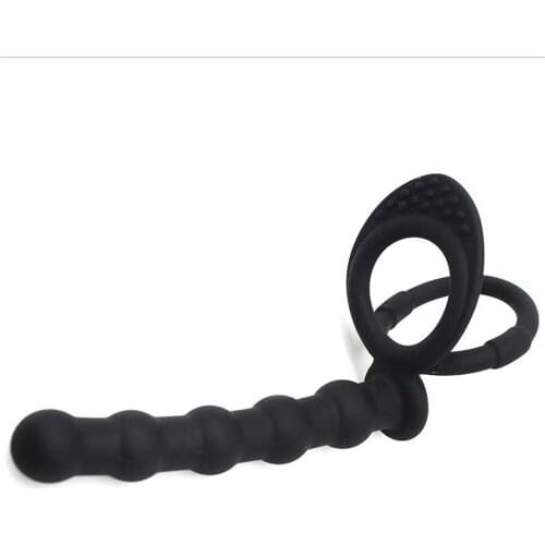 BESTCO 18+ Male Strap-on Anal Beads Time Delay Ring G-Spot Stimulate Erotic Bondage Flirting Accesscioes Adult Sex Toys Shop