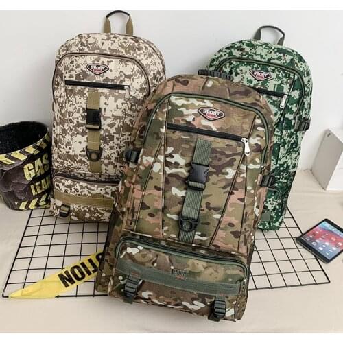 Large Capacity Outdoor Backpack Mountaineering Bag Travel Camping Camouflage Backpack Men Tactical Rucksack 2021
