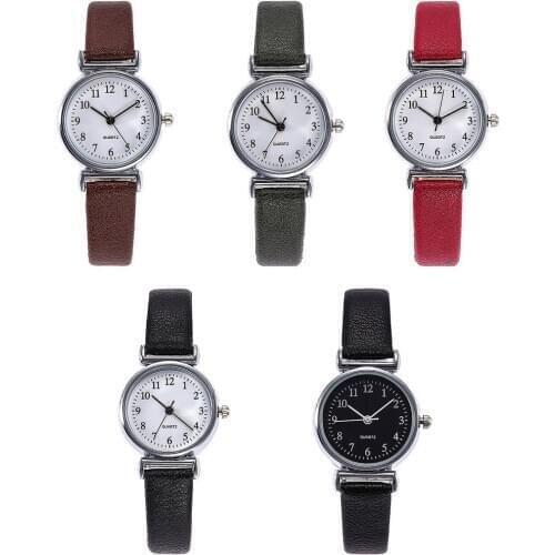 Simple Wrist Watches for Women Round Dial Arabic Numbers Analog Quartz Wristwatch Women Wristwatches for Ladies reloj mujer