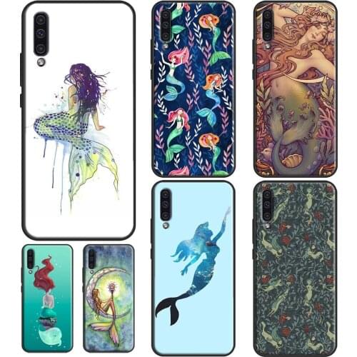 Mermaids in Watercolor Case For Samsung A02S A20S A10S A20e A21S A50 A70 A31 A51 A71 A12 A32 A42 A52 A72 Cover