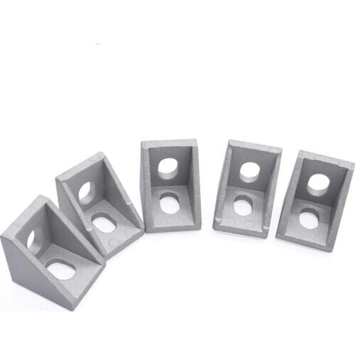 CNC 10pcs 2020 corner fitting angle aluminum 20 x 20 L connector bracket fastener match use 2020 industrial aluminum profile