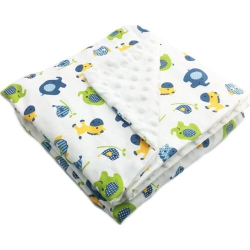 Baby Cotton Super Soft Blanket 2 layers 3D dot Toddler Baby Blanket Swaddle
