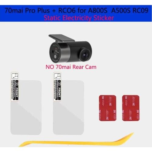 For Original 70MAI Rear Cam 4K Car DVR Rearview cam 70mai Pro Plus + RCO6 for A800S & A500S RC09 Static Electricity Sticker