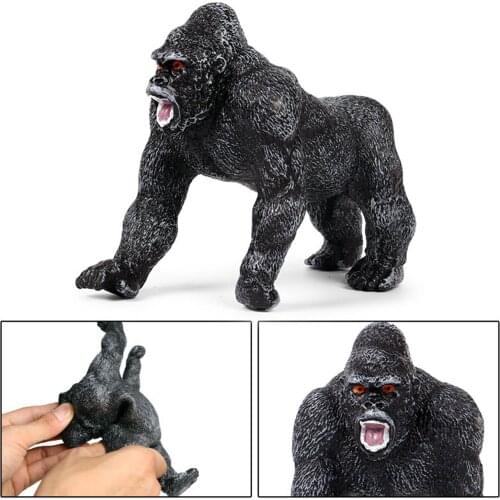 Beast Animal Model Realistic Gorilla Chimpanzee Figure Education Toys Children Figurine Collectible Soft Rubber Animal Kids toy