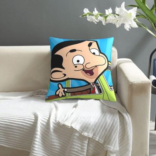 Mr . Bean pillowcase printed cushion cover sofa waist pillow pillow cover