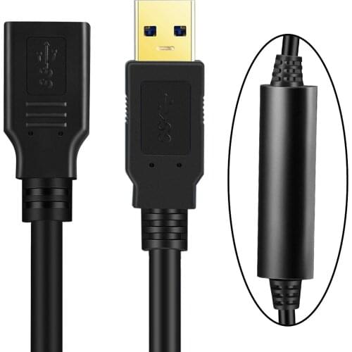 Cablecc USB 3.0 Male to Female Extension GL3523 Repeater Cable 10m 8m for Laptop PC & Hard Disk Drive