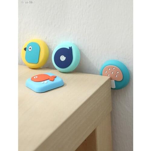 Cartoon wall crash pad door doorknob lock protective pad paste tables Ottomans Earthquake sticker anti-collision door mat