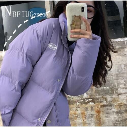 New Winter Women Parkas Students Korean Loose Easy To Match Sweet Bread Style Female Coat