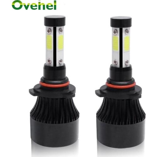 OVEHELH1 H3 Led Headlight Bulbs 14000LM 4 Side H7 LED Car Lights H4 LED 880 H11 HB3 9005 HB4 9006 H13 6000K Auto Headlamps