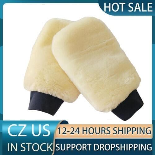Washing Gloves Artificial Wool Water Absorption Car Wash Micro Fiber for glass,PVC plastics, leather Car Cleaning Accessories