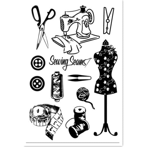 PANFELOU 11*16cm Sewing Transparent Silicone Rubber Clear Stamps cartoon for Scrapbooking/DIY Easter Halloween album