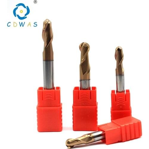 Ball Nose End Mills 2 Flute HRC60 1mm-12mm 2mm 3mm 4mm 5mm 6mm 8mm 10mm Carbide Endmills Cnc Cutting Tool Machine Milling Cutter