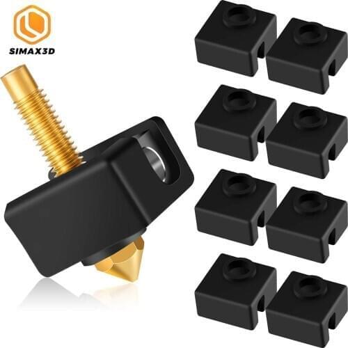 SIMAX3D 10pcs Silicone Sock 3D Printer Heater Block Cover for Creality CR-10, S4, S5, Ender 3, Anet A8, MK7/8/9 Hotend Extruder