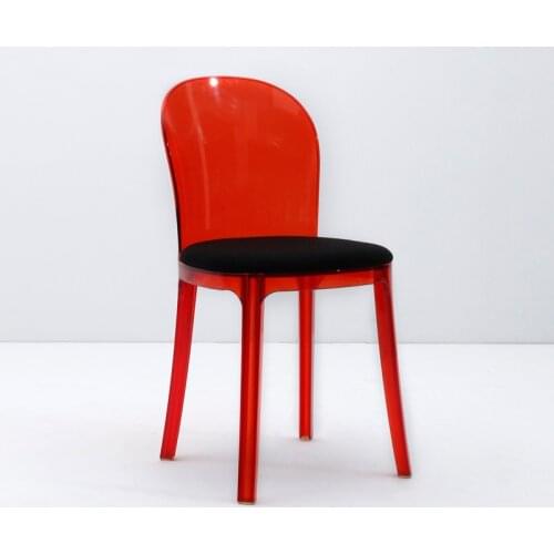 Modern Classic Fashion Design Transparent Clear Dining Chair With without pad padded crystal acrylic leisure cafe loft chair 1PC