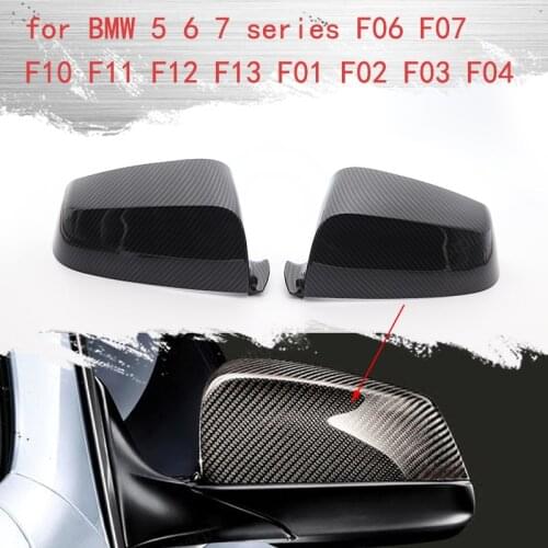 Carbon Fiber Look Car styling M style Replacement Mirror Cover for BMW 5 6 7 serie F01 F02 F03 F04 F06 F07 F10 F11 F12 F13