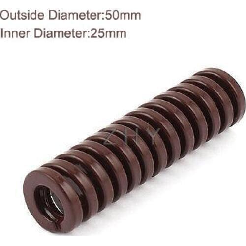 TB 50mm OD 25mm ID 200mm 250mm 300mm Length Coffee Heavy Duty 65Mn Metal Steel Spiral Stamping Compression Mould Die Spring