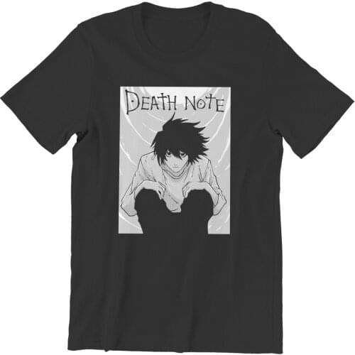 Westcreek death note lawliet Essentials Black Gift Punk Short Sleeve Kawaii Aesthetic KoreanStyle Men Clothing 108649