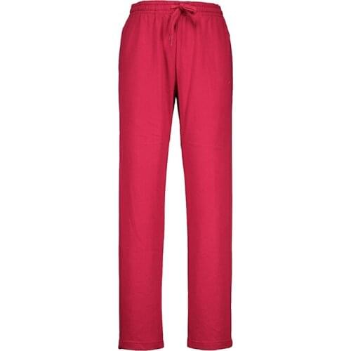 Women knitted Pants Fashion Rose Purple Cotton Trousers With Pockets Waist Drawstring Comfortable Loose Fitness Jogging Pants