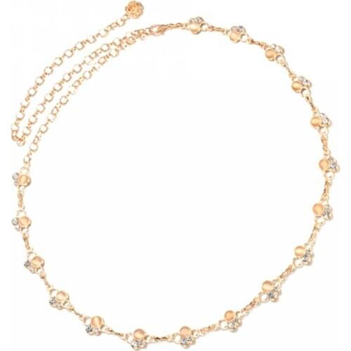 Womens Bling Diamante Waist Chain Dress Belt - 1 Size Fits All