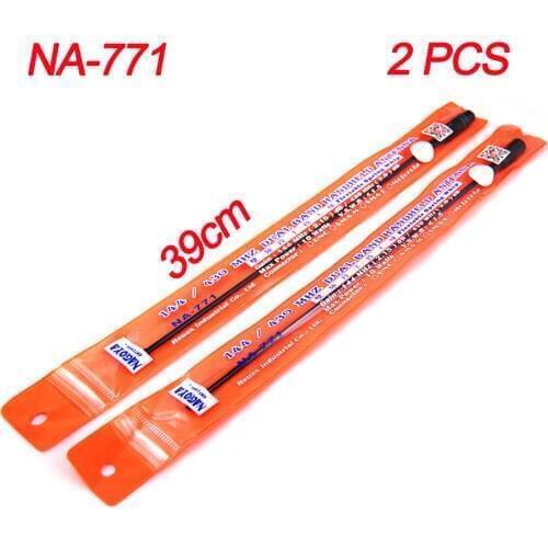 2pcs Baofeng NA-771 SMA-F Walkie Talkie Antenna VHF UHF Dual Band 39cm For Kenwood Retevis H777 RT5R Baofeng UV 5R 888S UV-82