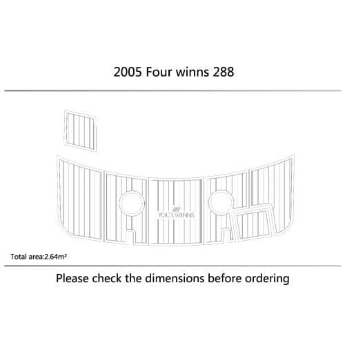 2005 Four winns 288 Swim Platform Non-slip mat 1/4" 6mm EVA Teak Decking