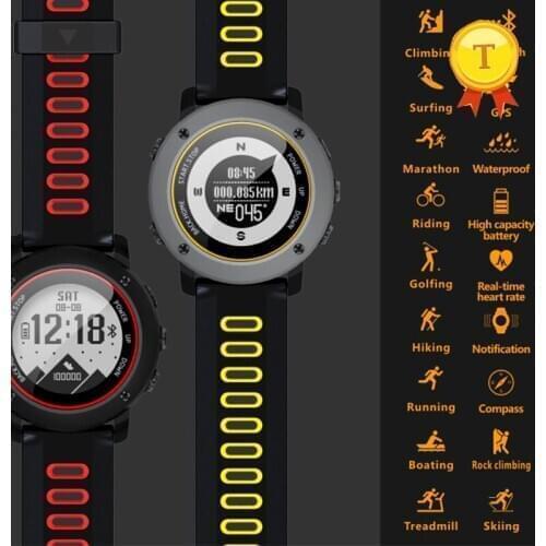 2018 best quality outdoor GPS Bluetooth Smart band bracelet Waterproof Heart Rate Monitor Fitness band Compass Sports wristWatch