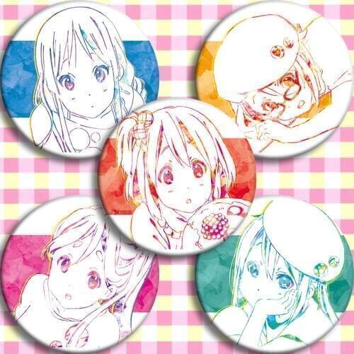 58mm Acrylic Badges K ~ON! Hirasawa Yui Akiyama Mio Tainaka Ritsu Brooch Pins