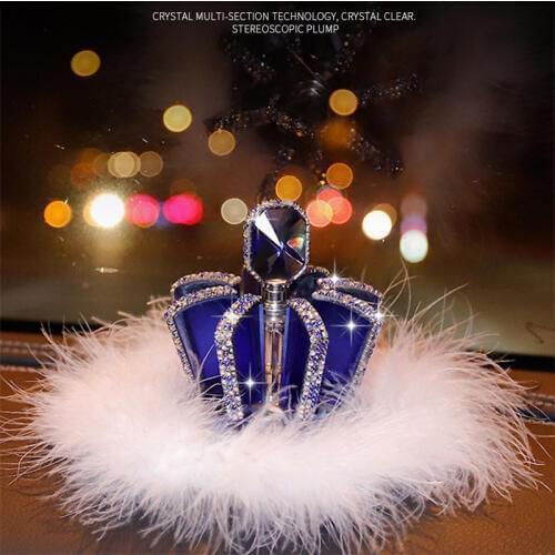 Car perfume crystal crown car perfume and ornaments car interiors automotive air freshner