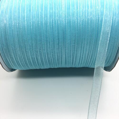 Free Shipping 10yds/lot 1/4" 6mm Sky blue Organza Ribbon Bow Hair Wedding Decoration Lace Crafts
