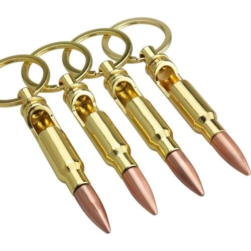 100Pcs Custom Engraved Gold Bullet Charm Key Chain Ring Bottle Opener Gift Personalized Wedding Birthday Engagement Party Favor
