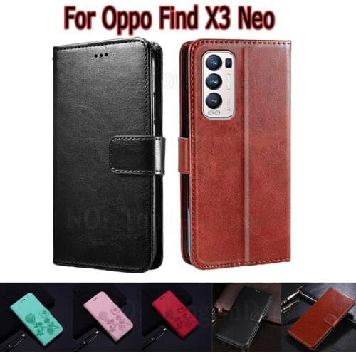 Wallet Case For Oppo Find X3 Neo Cover Flip Phone Protective Shell Funda On OPPO Find X3 Neo Case Leather Book Hoesje Etui Bag