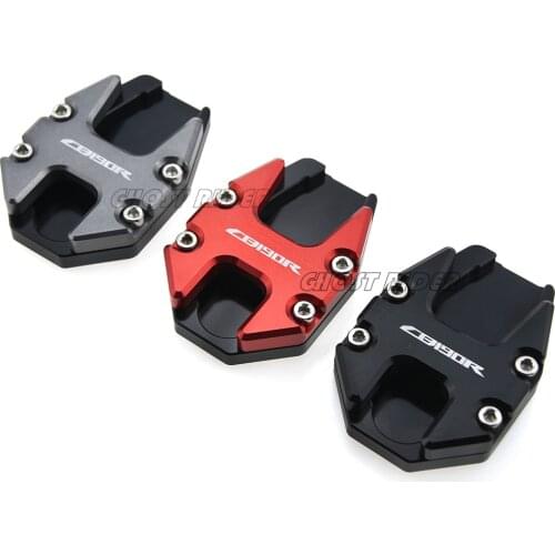 CNC Aluminum Motorcycle Accessories Side Kickstand Stand Extension Support Plate pad For HONDA CB190R CBF190 CB190X CB 190R
