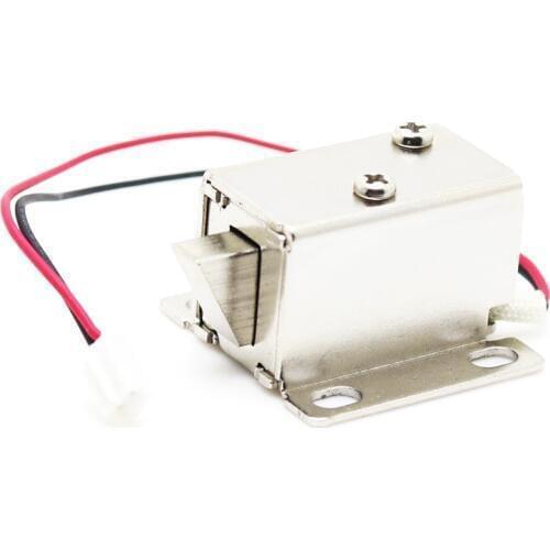 DC 5V-6V/DC 12V Solenoid Electromagnetic Electric Control Cabinet Drawer Lock for DIY Project-Mini Small Size