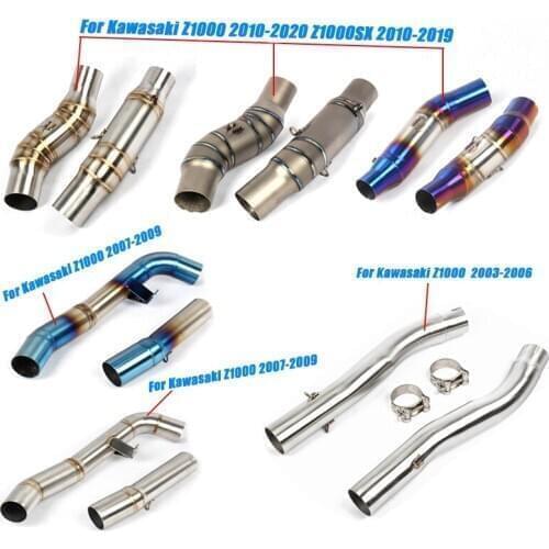 Silp on for Kawasaki z1000 2003-2020 Z1000SX 2010-2019 Motorcycle Middle Pipe Right Left Side Stainless Steel Silencer System