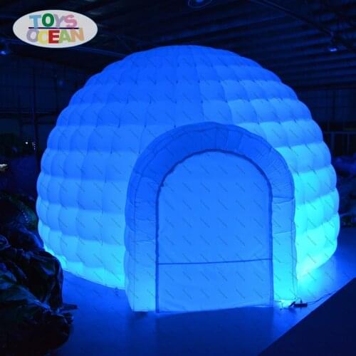 Custom Size LED Inflatable Dome Tent Booth For Rental Business