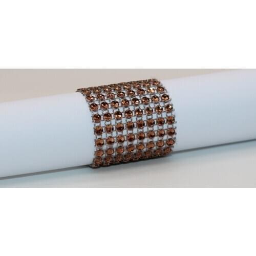 Laial Napkin Rings 100 Pcs Brown Plastic Napkin Rings Chair Sashes Bows Holder For Wedding Event Decor Festive Party Supplies