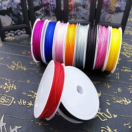 Line 72 10m DIY Handmade Chinese Knot Bracelet Necklace Red Rope and Jade Material Knitting Thread